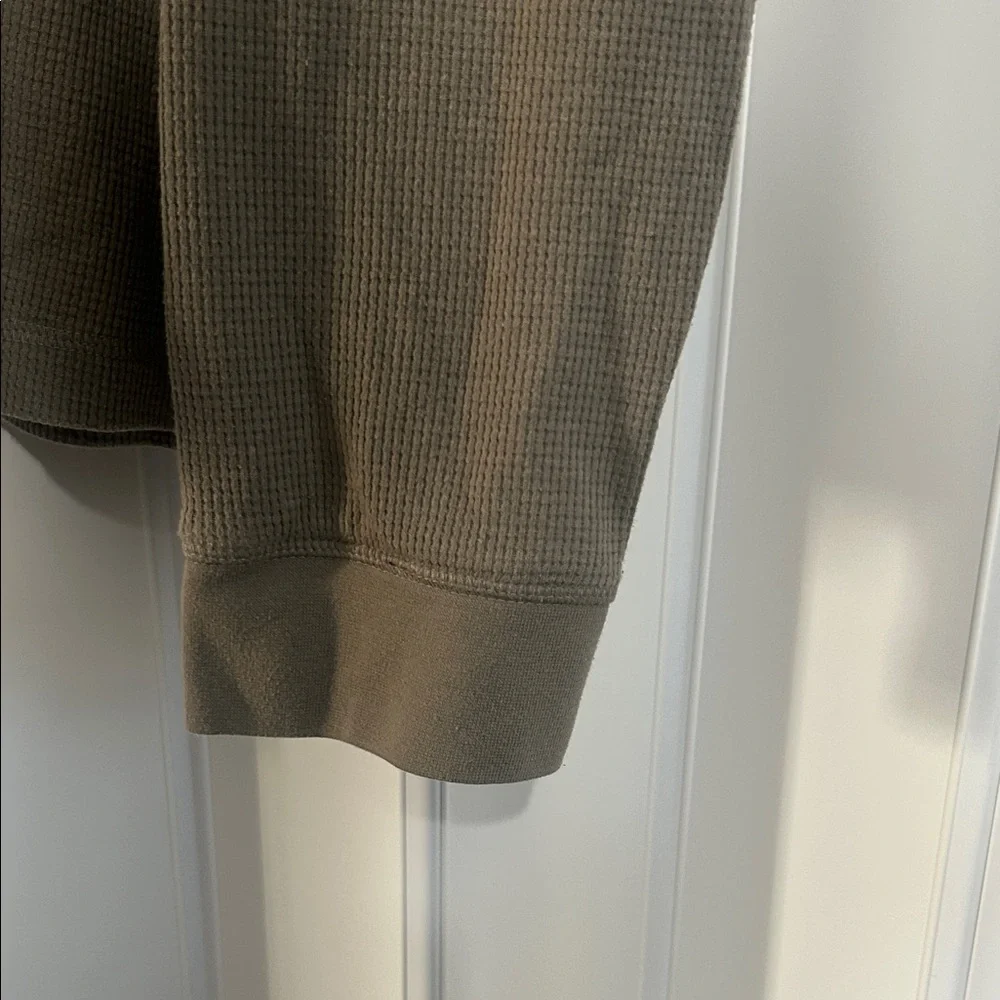 Hurley - Thermal Waffle Knit Men's Hoodie, Size XL - Olive Green - Picture 5 of 7